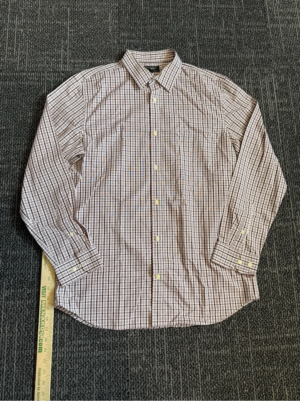 Mens Banana Republic No Iron Standard Fit Plaid Button Up Casual Shirt Large